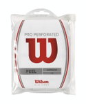 Wilson Overgrip Pro Perforowany 0.55mm biały 12 sztuk w opakowaniu