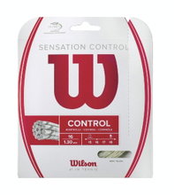 Besaitung mit Tennissaite Wilson Sensation Control 1.30 (Kontrolle+Touch) natur