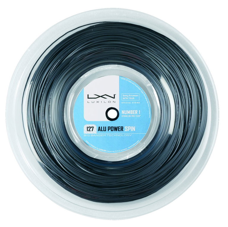 Luxilon Tennissaite Alu Power Spin 1.27 (Haltbarkeit+Spin) silber 220m Rolle