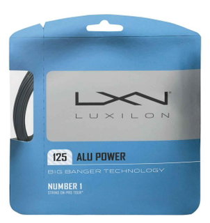 Luxilon Tennissaite Alu Power 1.25 (Haltbarkeit+Power) silber 12m Set