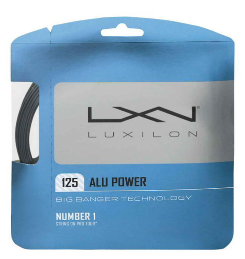 Luxilon Tennissaite Alu Power 1.25 (Haltbarkeit+Power) silber 12m Set