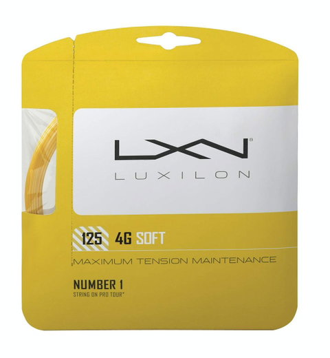 Luxilon Tennissaite 4G Soft 1.25 (Haltbarkeit+Touch) gelb 12m Set