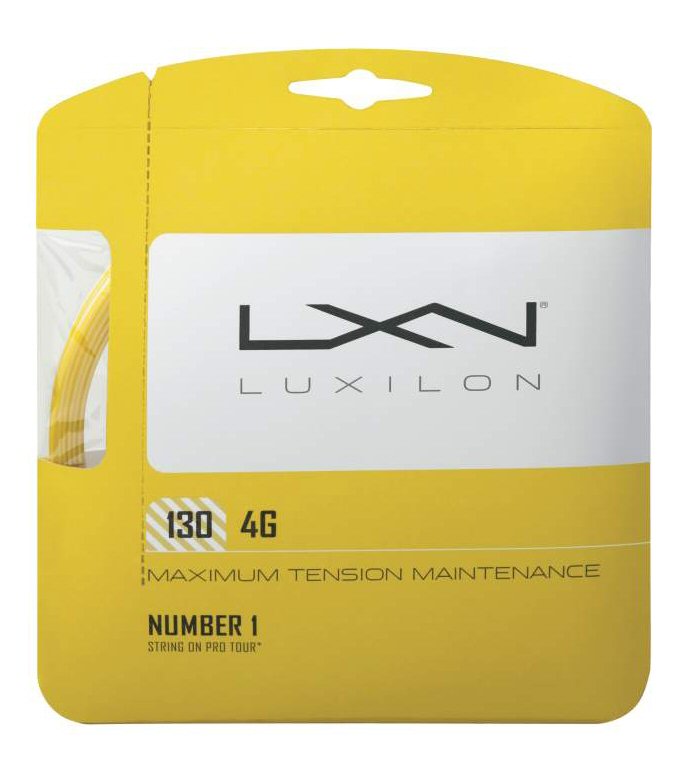 Besaitung mit Tennissaite Luxilon 4G (Haltbarkeit+Power) gelb
