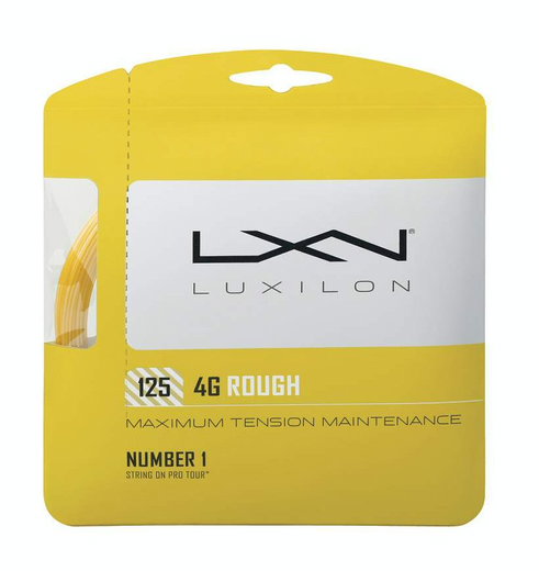 Luxilon Tennis String 4G Rough (Durability+Spin) Yellow 12m Set