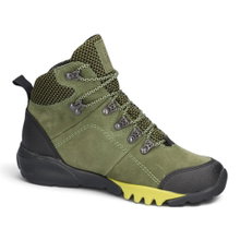 Waldläufer Wanderschuhe H-Amiata Rubber Bear Sportnet (Nubukleder/Textil, wasserdicht) grün Damen