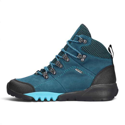 Waldläufer Wanderschuhe H-Amiata Rubber Walli Sportnet (Nubukleder/Textil, wasserdicht) blau Damen
