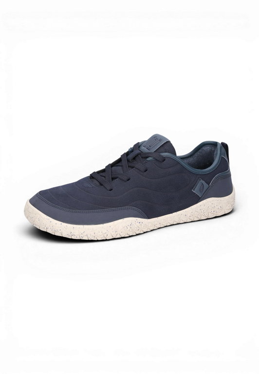 Waldläufer Barfussschuhe H-Boris Nubuk (anatomisch Zehenbox, flexible Sohle) marineblau Herren