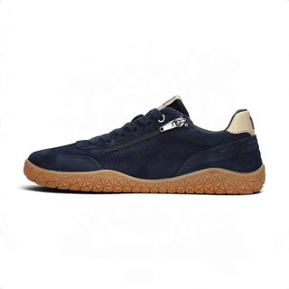 Waldläufer Barfussschuhe H-Britt (Veloursleder, anatomisch Zehenbox, flexible Sohle) dunkelblau Damen