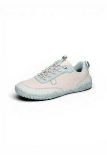 Waldläufer Barfussschuhe H-Britt Nubuk Embo (anatomisch Zehenbox, flexible Sohle) hellgrau/blau Damen