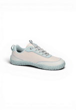 Waldläufer Barfussschuhe H-Britt Nubuk Embo (anatomisch Zehenbox, flexible Sohle) hellgrau/blau Damen