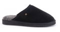 Warmbat Pantoffel Classic Suede mit Merino Schaffell schwarz Hausschuhe