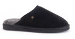 Warmbat Pantoffel Classic Suede mit Merino Schaffell schwarz Hausschuhe