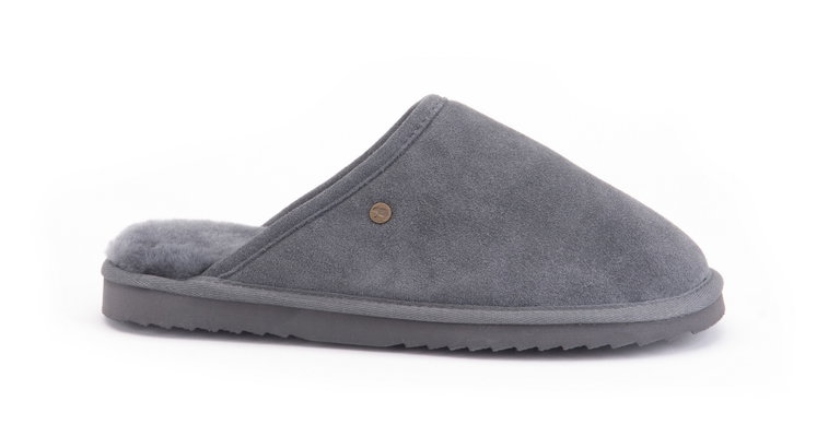 Warmbat Slippers Classic Suede with Merino Sheepskin grey - 1 Pair