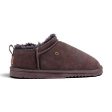 Warmbat slippers Kolendo suede with merino sheepskin dark brown ladies