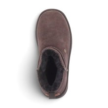 Warmbat Hausschuhe Kolendo Suede mit Merino Schaffell dunkelbraun Damen