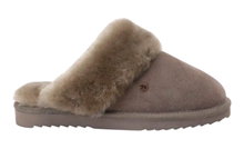 Warmbat kapcie Flurry z zamszu z wełną merino moss/jasnobrązowe dla kobiet
