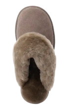 Warmbat kapcie Flurry z zamszu z wełną merino moss/jasnobrązowe dla kobiet