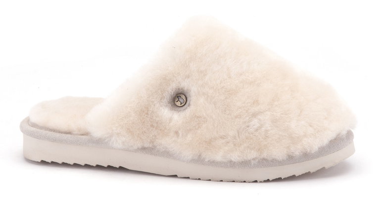 Warmbat Hausschuhe Pantoffel Mungo Fur mit Merino Schaffell blush beige Damen
