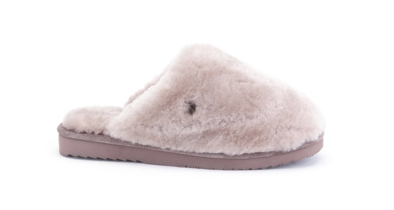 Warmbat Pantoffel Mungo Fur mit Merino Schaffell rose Hausschuhe Damen