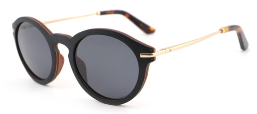 Wave Hawaii Sonnenbrille Macapa schwarz/braun - 1 Brille mit Schutzhülle