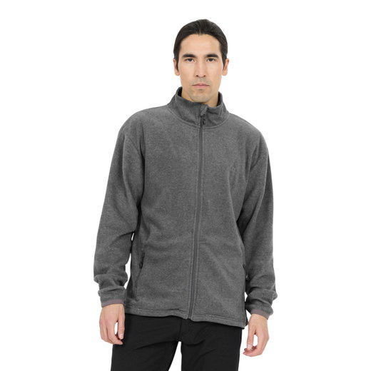 Whistler Fleecejacke Cocoon (Stehkragen, 100% Polyester) graumelange Herren