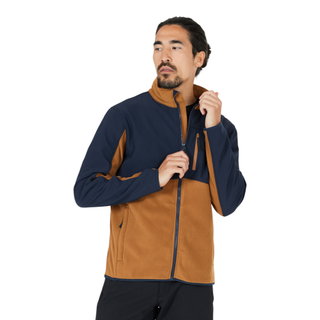 Whistler Fleece Jacket Evo (100% Polyester, breathable) orange/navy blue Men