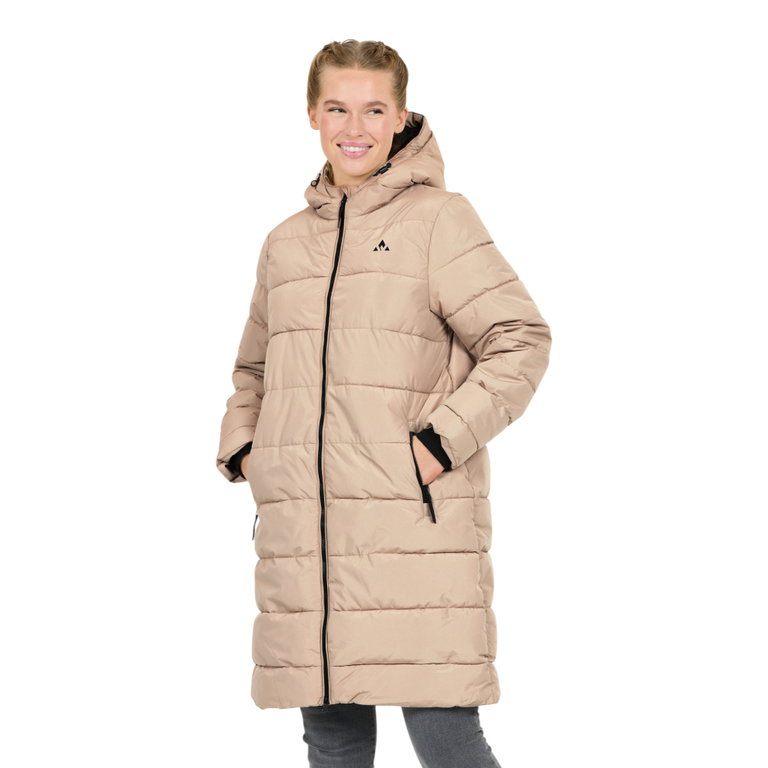 Whistler Winter-Steppmantel Amaret Long Puffer Jacket (warm, wasserdicht, winddicht) taupebraun Damen