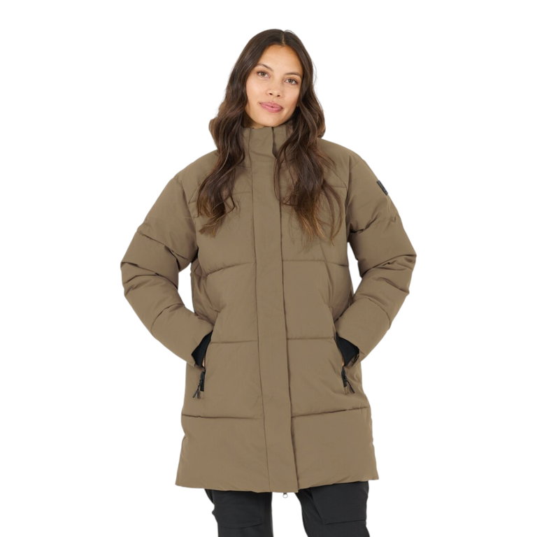 Whistler Winterjacke Greyston Long Puffer Jacket (warm, winddicht) braun Damen