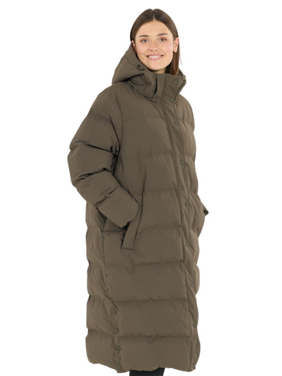 Whistler Adalee Long Puffer Winter Coat (warm, windproof, breathable) dark brown ladies