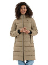 Whistler Winter Quilted Coat Amaret Long Puffer Jacket (warm, waterproof, windproof) light brown ladies