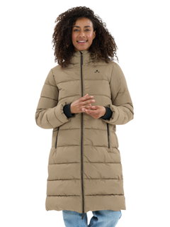 Whistler Winter Quilted Coat Amaret Long Puffer Jacket (warm, waterproof, windproof) light brown ladies