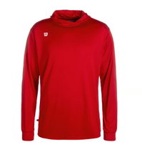 Wilson Sports Long Sleeve Shirt Fundamentals Hooded Red Men's