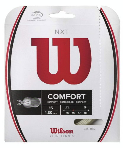 Besaitung mit Tennissaite Wilson NXT (Armschonung+Touch) natur