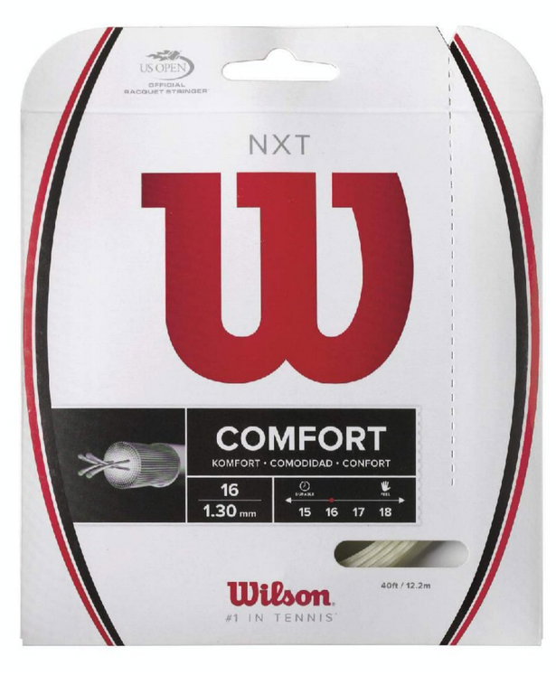 Besaitung mit Tennissaite Wilson NXT (Armschonung+Touch) natur
