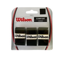 Wilson Overgrip Pro 0.6mm (Komfort/gładki/lekko przyczepny) czarny 3 szt.