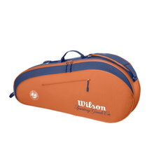 Torba na rakiety tenisowe Wilson Roland Garros Team (torba na rakiety, 1 główna komora) 2026 granatowa/kolor ceglasty 3-sztukowa