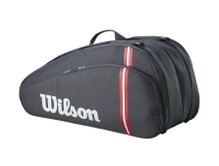 Torba tenisowa Wilson Racketbag Tour Bag 2025 (torba na rakiety, 2 główne komory, komora na buty) czarna 12-sztukowa