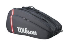 Torba tenisowa Wilson Racketbag Tour Bag 2025 (torba na rakiety, 2 główne komory, komora na buty) czarna 12-sztukowa