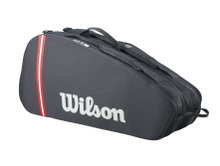 Torba tenisowa Wilson Racketbag Tour Bag 2025 (torba na rakiety, 2 główne komory) czarna 6-sztukowa