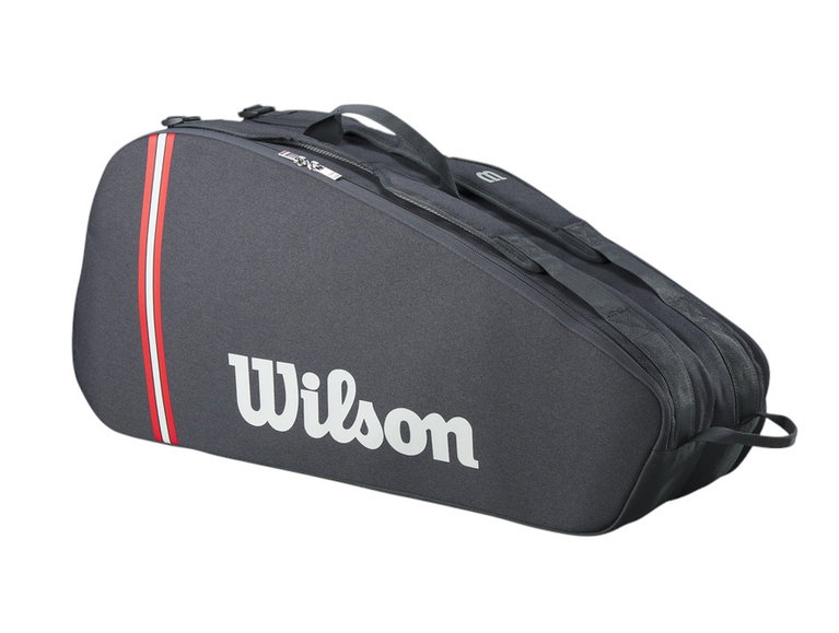 Wilson Racketbag Tour Bag 2025 (Schlägertasche, 2 Hauptfächer) schwarz 6er