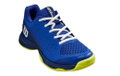 Wilson Tennisschuhe Rush Pro L Allcourt 2024 blau/gelb Kinder