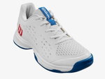 Wilson Tennisschuhe Rush Pro L Allcourt 2024 weiss/blau Kinder