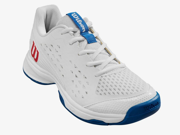 Wilson Tennis Shoes Rush Pro L Allcourt 2024 white/blue Kids