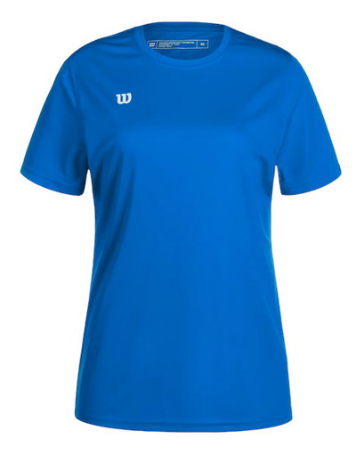Wilson Sport-Shirt Fundamentals Shooting (100% Polyester) kurzarm blau Damen