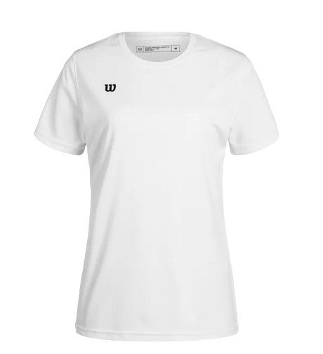 Wilson Sport-Shirt Fundamentals Shooting (100% Polyester) kurzarm weiss Damen