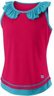 Wilson Tennis-Tank Competition II pink/blau Mädchen