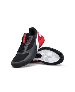 Wilson Tennis Shoes Rush Pro 5.0 Clay/Sand Court Black/Red/White Men's