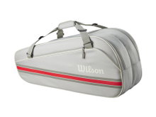 Wilson Tennis Racket Bag Team (Racket Bag, 2 Main Compartments) 2025 Grey 6-Pack