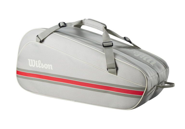 Wilson Tennis Racket Bag Team (Racket Bag, 2 Main Compartments) 2025 Grey 6-Pack