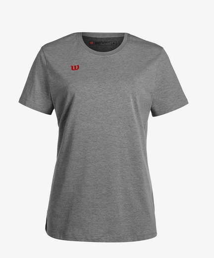 Wilson Tennis-Shirt Cotton (Baumwolle) grau Damen